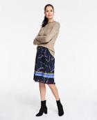 Ann Taylor Ribbon Chain Pleated Skirt