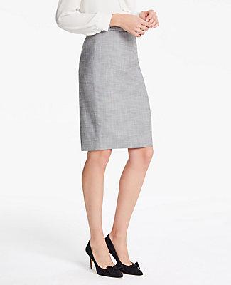 Ann Taylor Pencil Skirt In Crosshatch