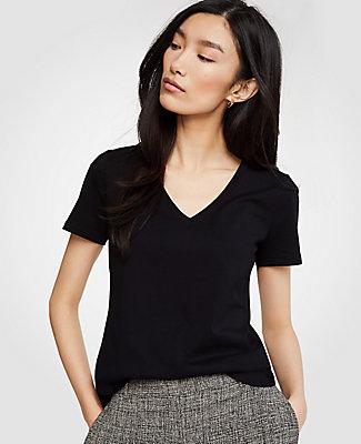 Ann Taylor Pima Cotton V-neck Tee