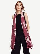 Ann Taylor Royal Chrysanthemum Scarf