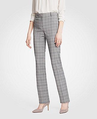 Ann Taylor The Straight Leg Pant In Glen Plaid - Classic Fit