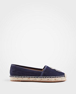 Ann Taylor Indie Denim Pineapple Stone Espadrilles