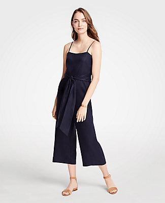 Ann Taylor Strappy Tie Waist Jumpsuit