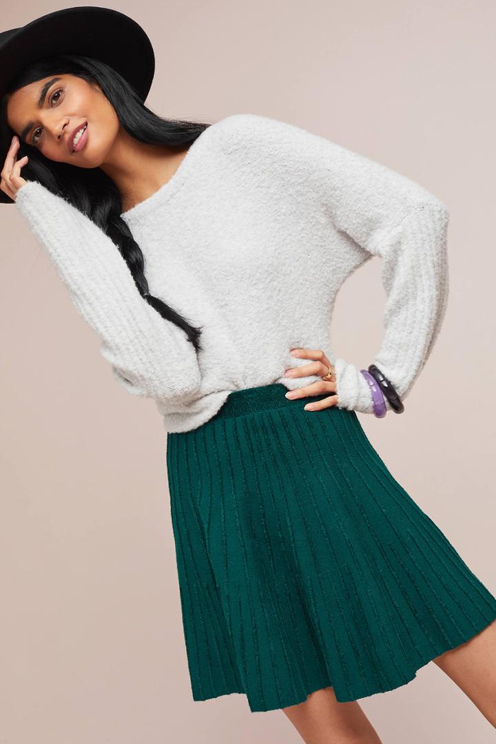 Meadow Rue Sweater-knit Skater Skirt