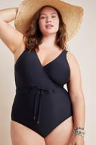 Anthropologie V-neck One-piece Swimsuit