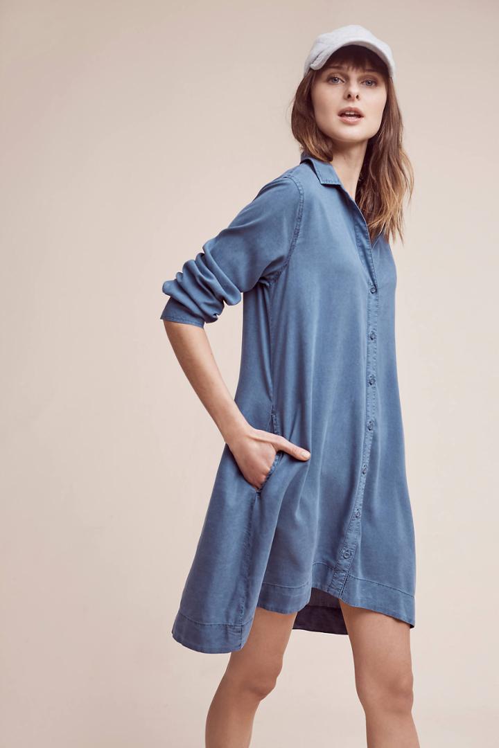 Cloth & Stone Farryn Laced-back Shirtdress