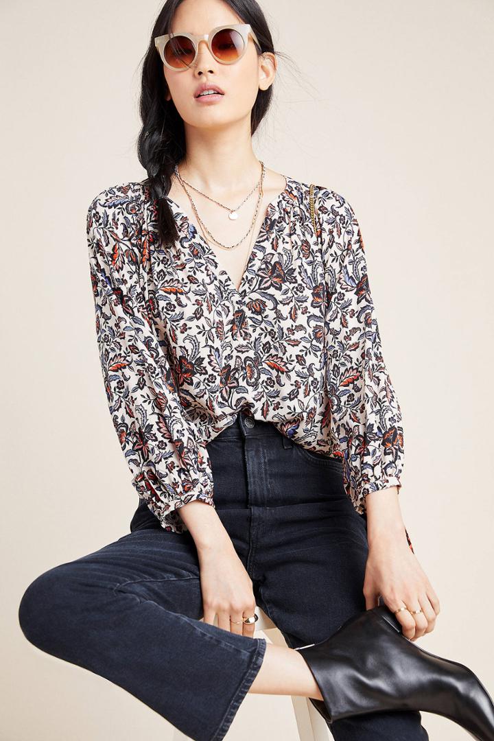 Velvet By Graham & Spencer Briana Peasant Blouse