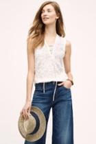 Maeve Embroidered Lace-up Tank