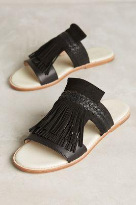 Liebeskind Fringed Slides Black