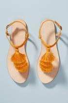 Anthropologie Anora Tasseled Sandals