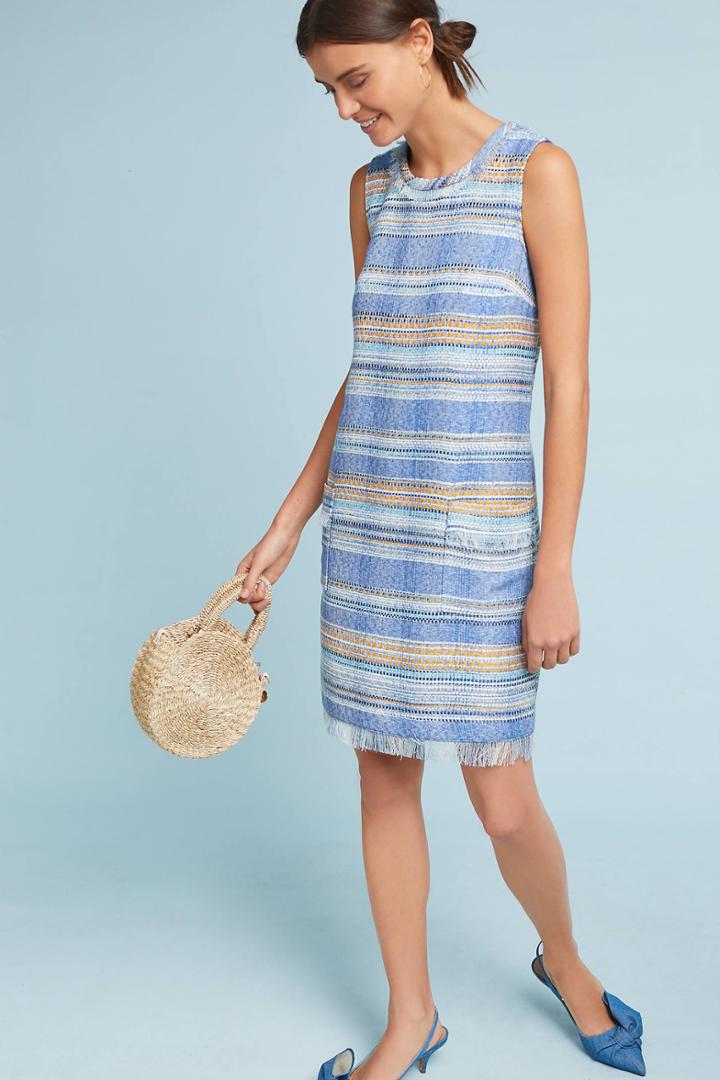 Akemi + Kin Striped Tweed Shift Dress
