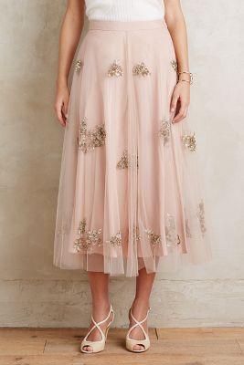 Kavita Bhartia Embellished Tulle Midi Skirt