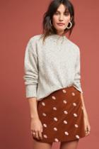 Rachel Antonoff Embroidered Velvet Mini Skirt