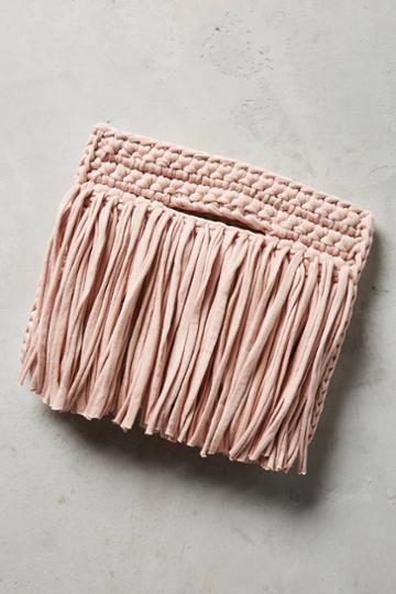 Binge Knitting Blush Fringe Mini Tote