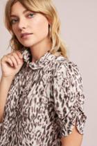 Maeve Printed Henley Blouse
