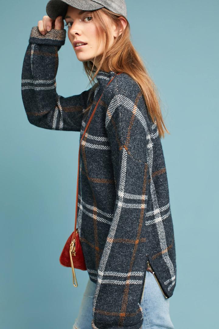 Vero Moda Plaid Intarsia Pullover