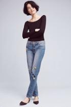 Paige Julia High-rise Embroidered Straight Jeans