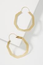 Anthropologie Hexagon Hoop Earrings
