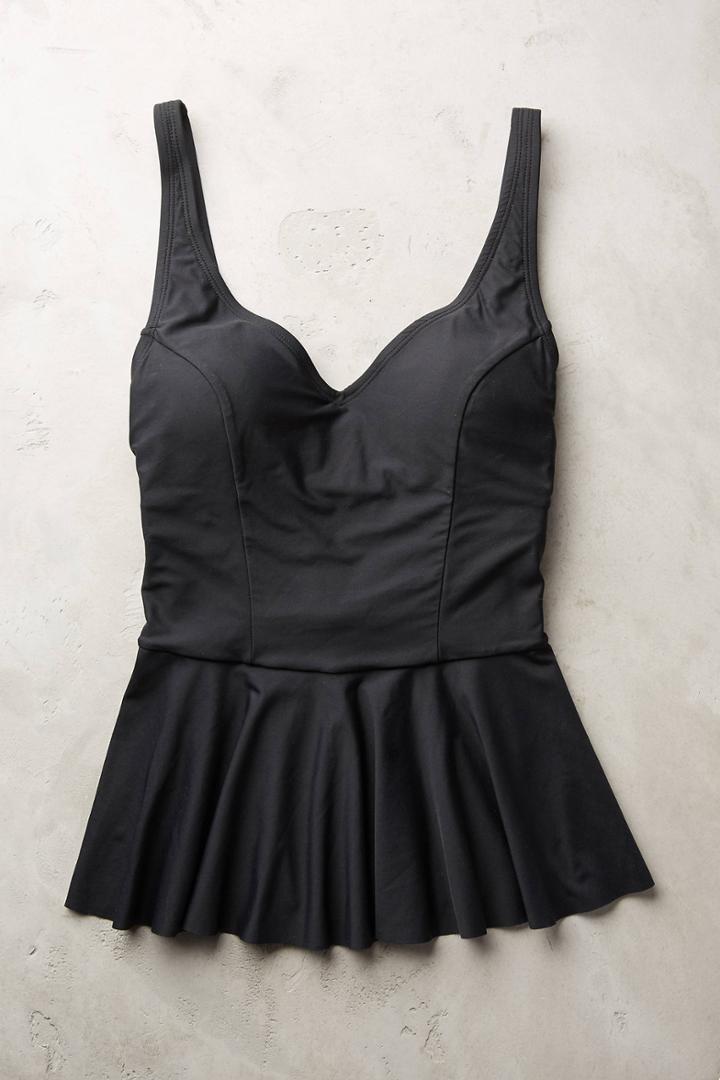 Allihop Scoop-back Peplum Swim Bikini Top