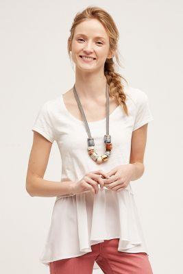 Anthropologie Scoopneck Peplum Tee