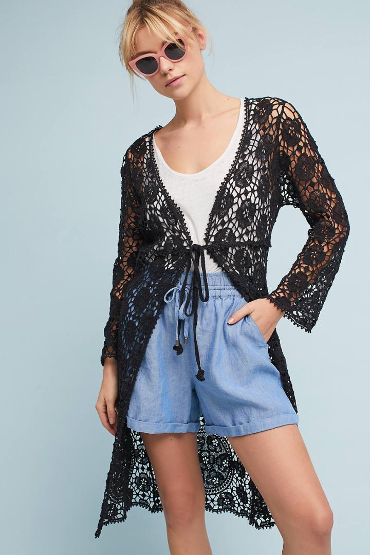 Anthropologie Cassandra Crochet Kimono