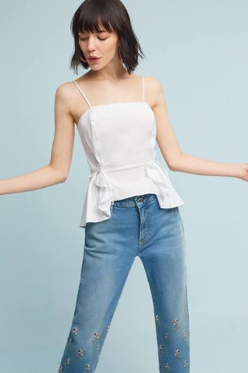 Waverly Grey Poplin Peplum Cami