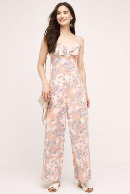 Paper Crown Bowed Peach Jumpsuit