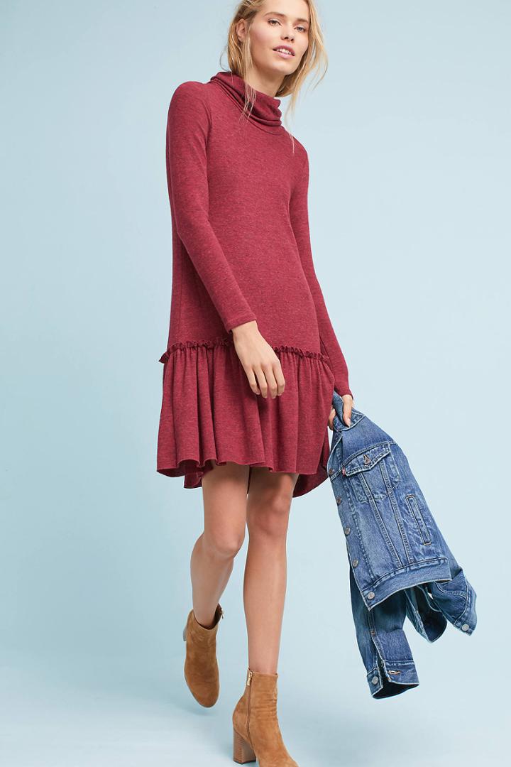 Sunday In Brooklyn Turtleneck Drop-waist Dress