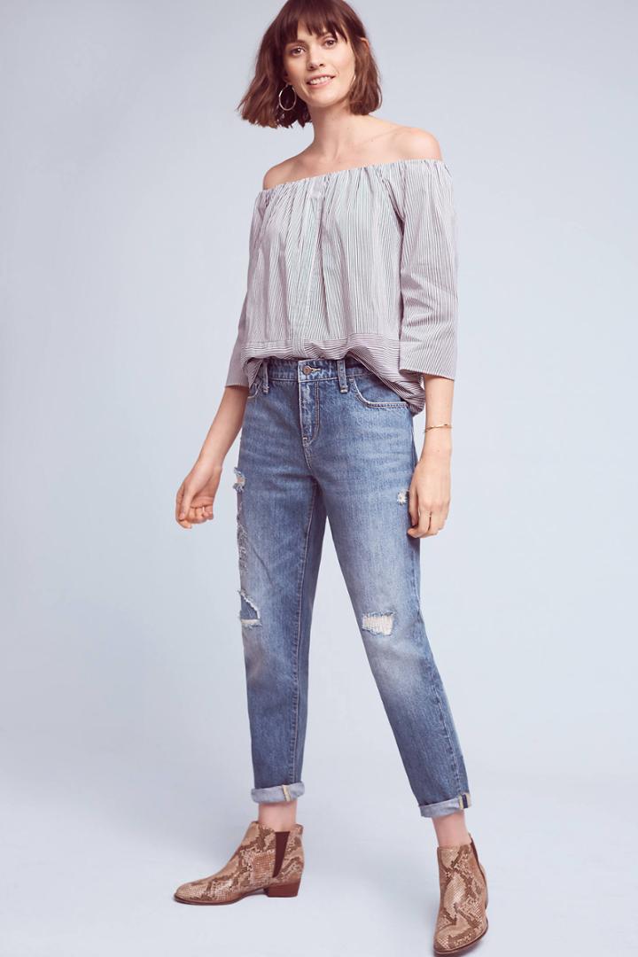 Pilcro Hyphen High-rise Relaxed Boyfriend Jeans