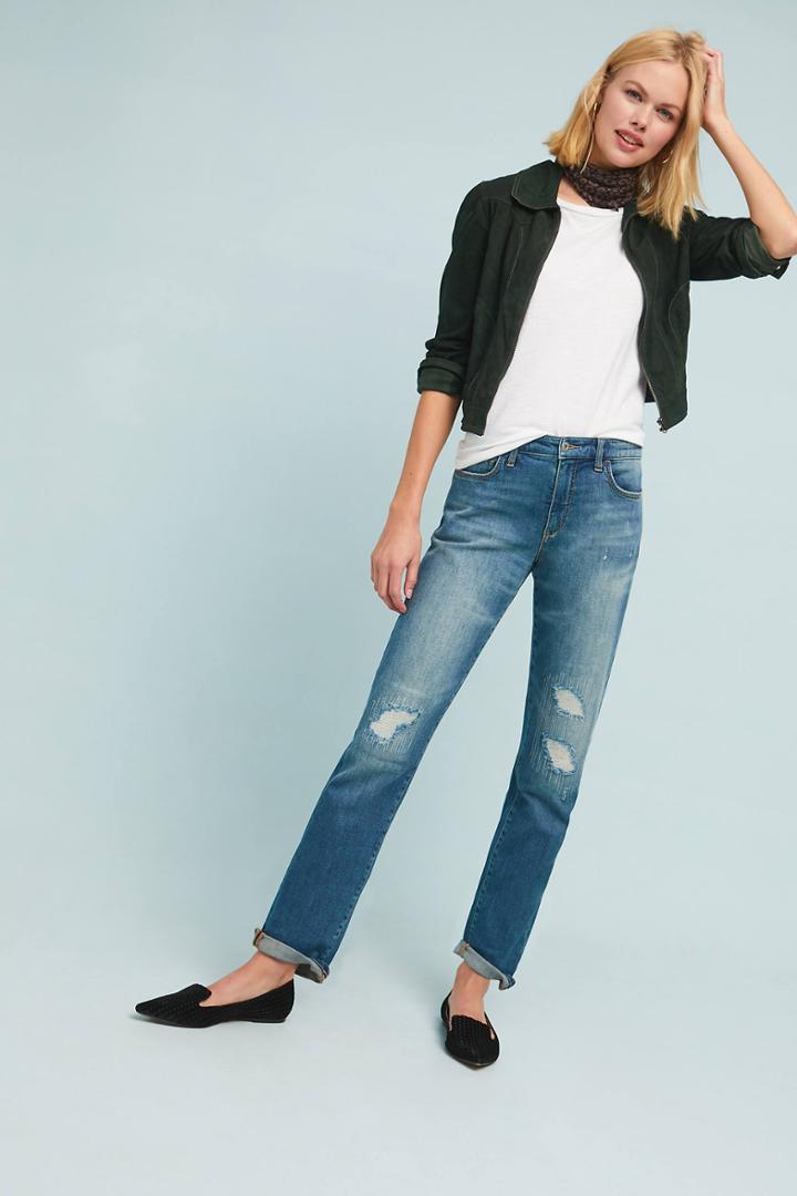Pilcro And The Letterpress Pilcro High-rise Slim Boyfriend Jeans