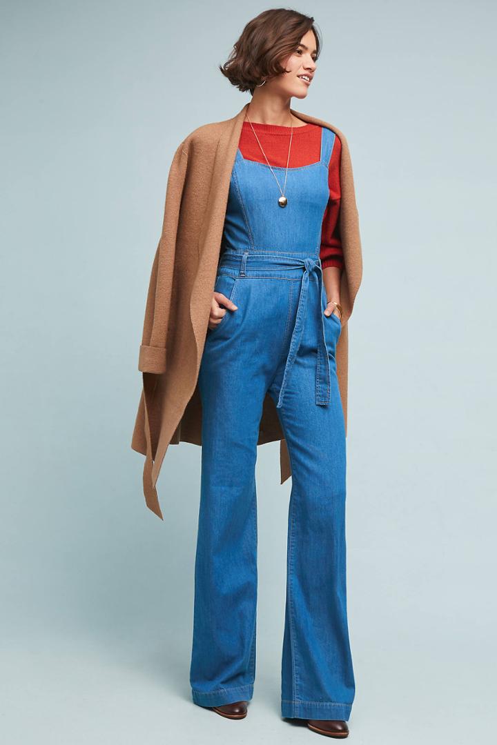 Ella Moss Magnolia Belted Denim Jumpsuit