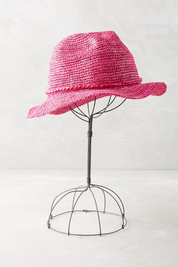 Anthropologie Overdyed Straw Fedora