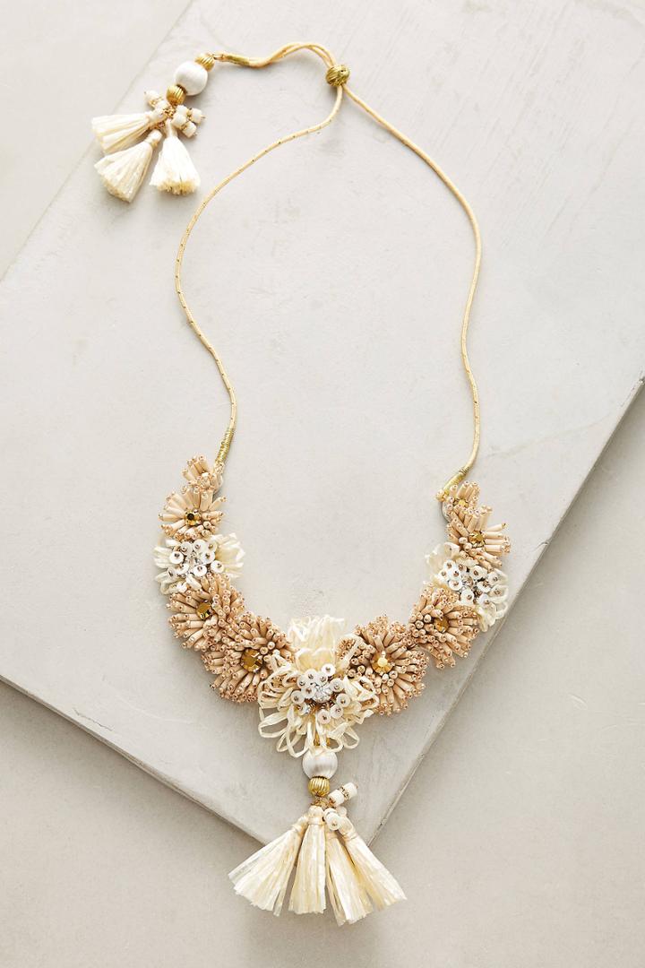 Suzanna Dai Raffia Palm Necklace