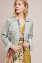 Anthropologie Piped Trucker Jacket