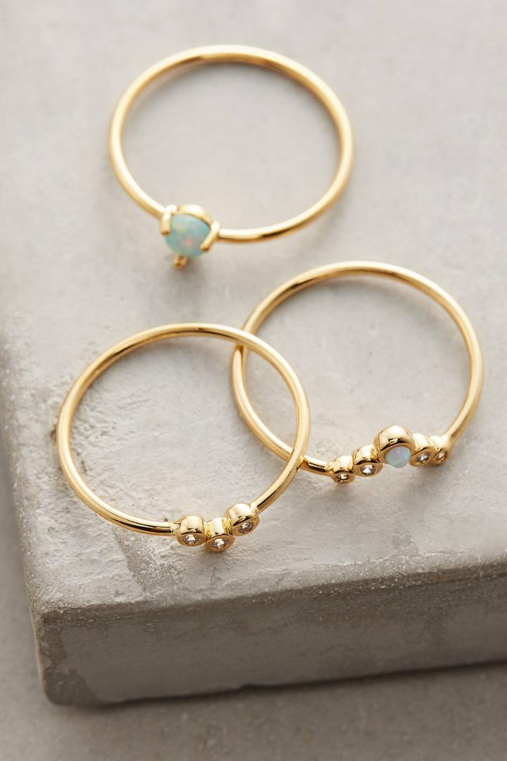 Anthropologie Opalescent Stacking Rings