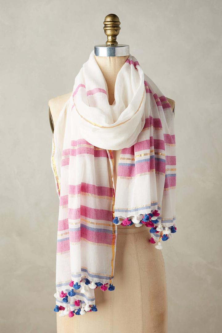 Anthropologie Martha Striped Scarf