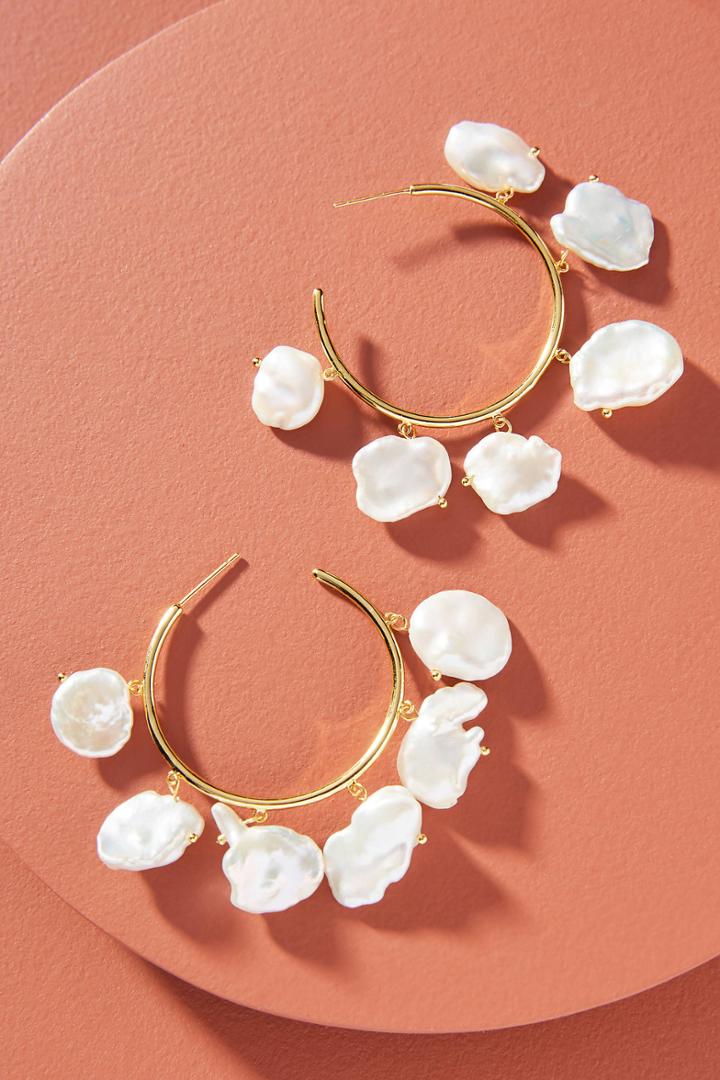 Amber Sceats Bobbie Pearl Hoop Earrings