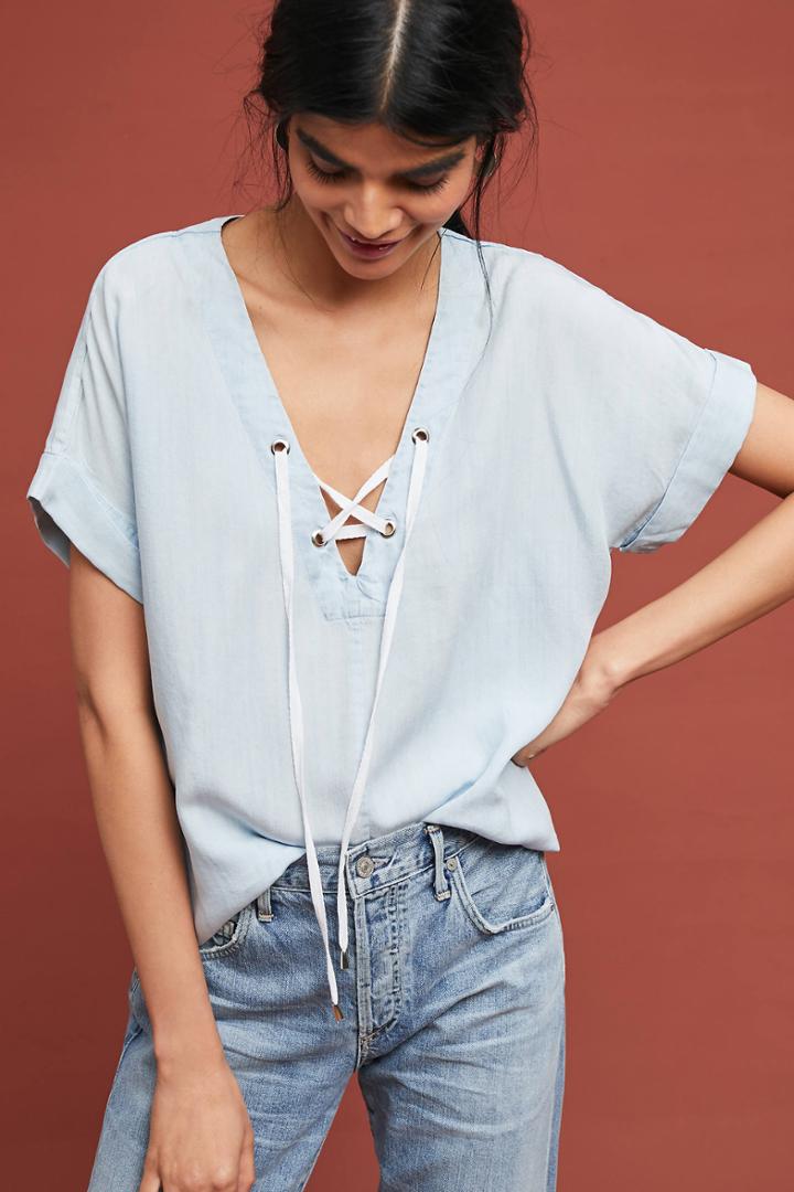 Rails Lace-up Top
