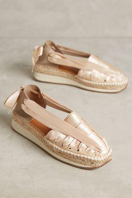 Naguisa Ribbon Espadrilles White