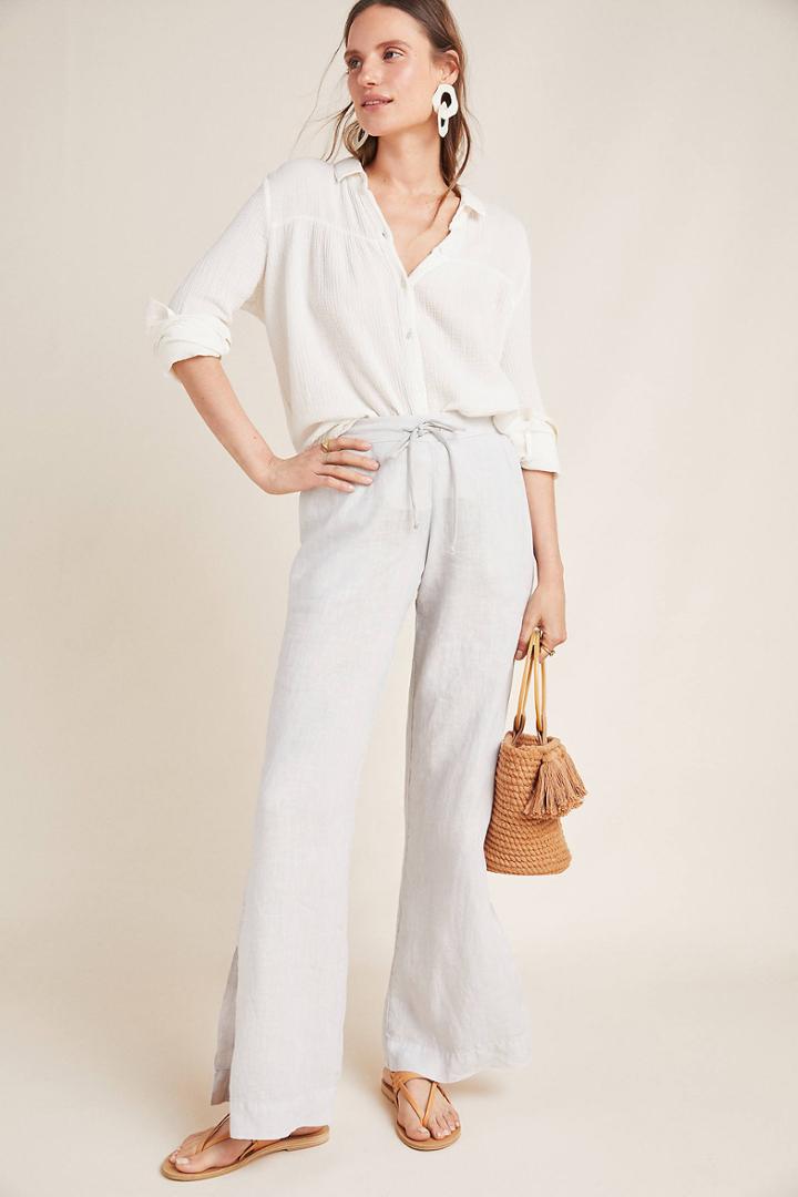 Cloth & Stone Linen Wide-leg Trousers