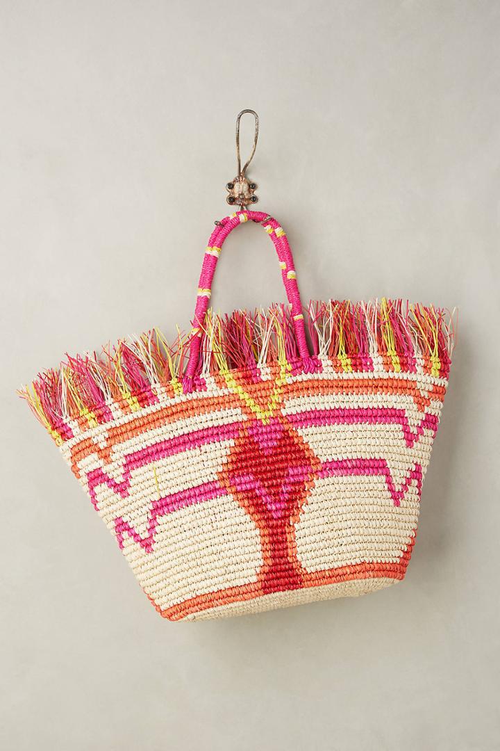 Anthropologie Frayed Maye Tote
