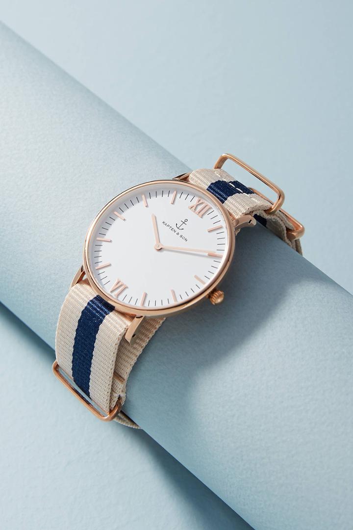 Kapten & Son Roadtrip Striped Watch
