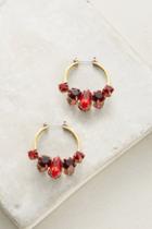 Alba Bijoux Red Crystal Hoop Earrings