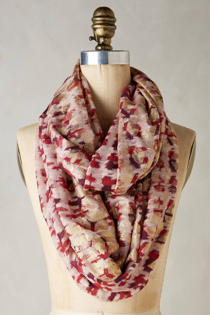 Anthropologie Gilded Geo Scarf