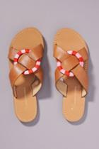 Anthropologie Sara Criss-cross Slide Sandals