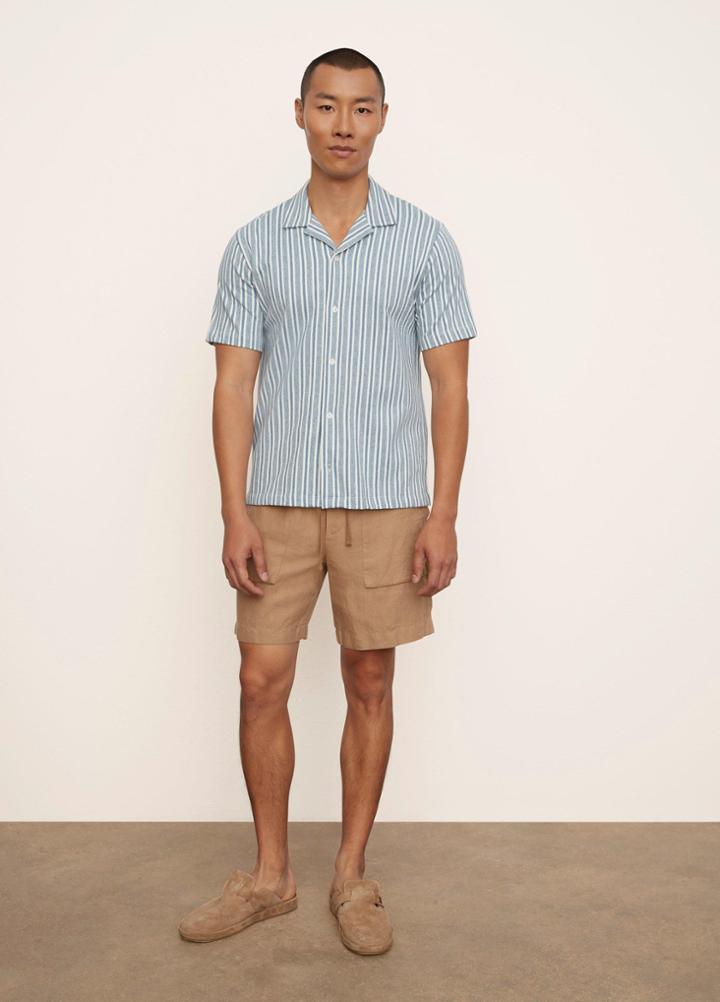 Vince Cabana Stripe Short Sleeve Shirt
