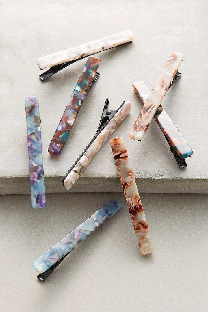 Anthropologie Deco Hair Clip Set