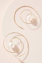 Baublebar Pearl Curled Hoop Earrings