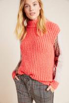 Sita Murt Tweed Colorblocked Turtleneck Sweater
