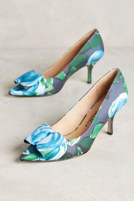 Bettye Muller Attache Pumps Green Motif